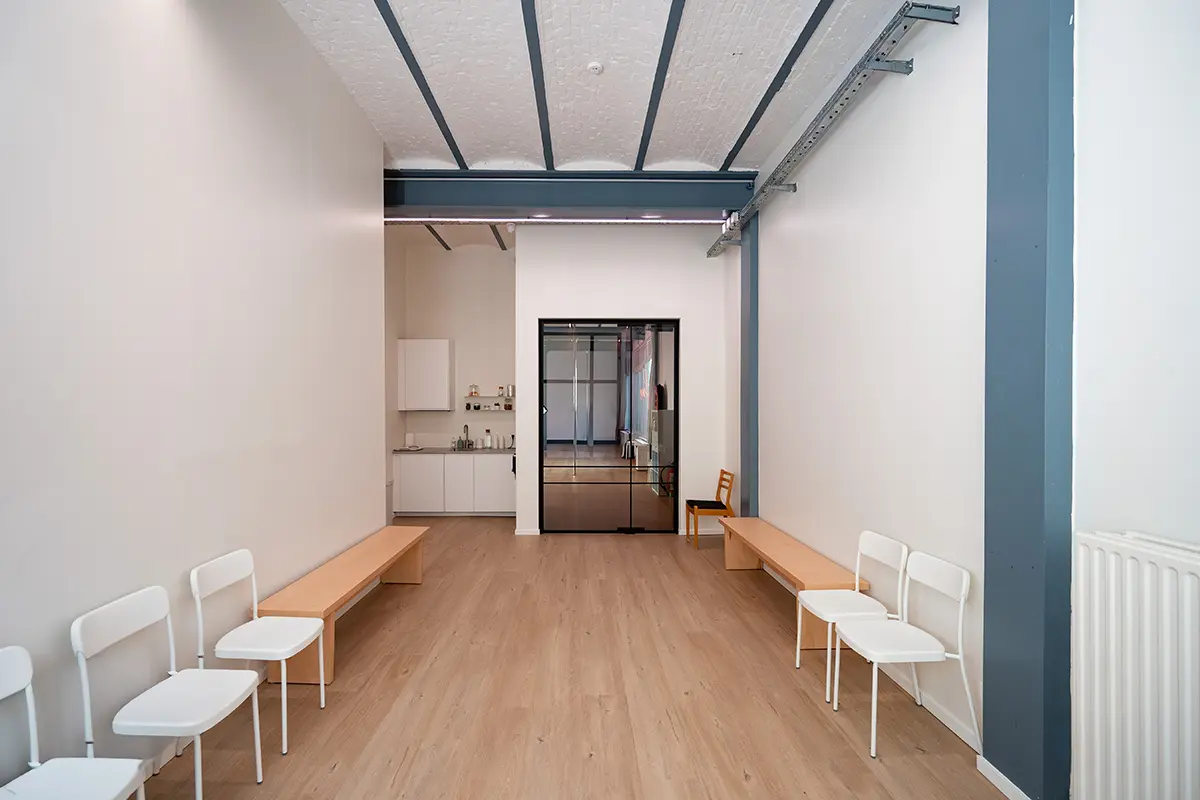 Flow Factory Brussels lobby and changing area